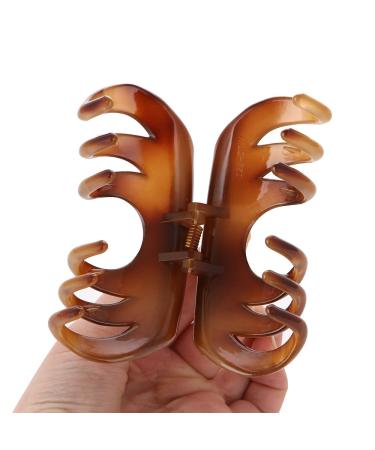 LONEEDY No-Slip Grip Large Crystal Octopus Hair Claw Clips - Stylish Banana Clips for Women - Gray - International Shipping Available - Buy Online on GoSupps.com
