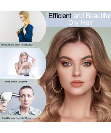 Buy 2 Pack Microfiber Hair Towel Wrap for Women - Super Absorbent Anti-Frizz Fast Drying Turbans for Long Thick Curly Hair - Pink & Purple - Buy Online on GoSupps.com