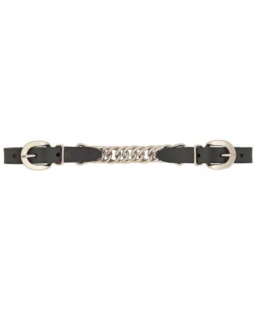 Weaver Leather Leather Single Flat Link Chain Curb Strap, Black, 4.5 - Buy Online on GoSupps.com