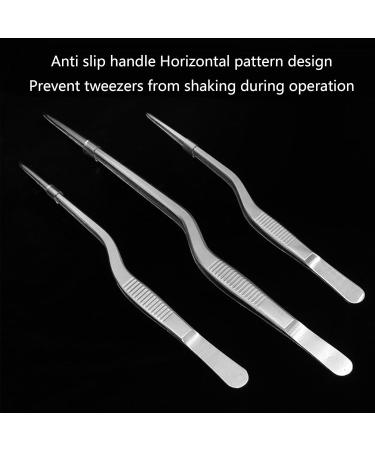 Asukohu Professional Stainless Steel Medical Tweezers Ear-Pick Tool Bending Tweezers for Ear Cleaning and Care Bend Tweezers - Buy Online on GoSupps.com