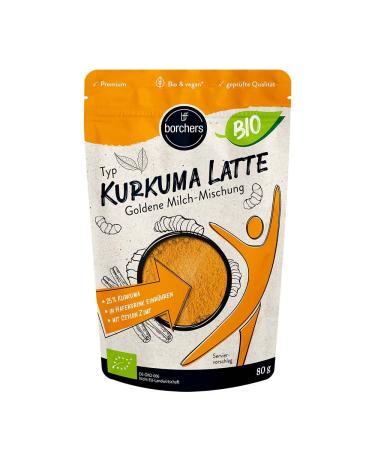 borchers Turmeric Latte - Golden Milk Blend | 80g | Organic quality | Naturally vegan | DE- KO-006