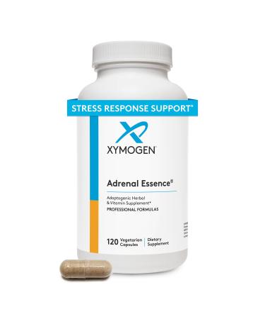 XYMOGEN Adrenal Essence - Adrenal Support with Adaptogenic Herbs (Cordyceps, Rhodiola Extract, Ginseng) + B Vitamins - Helps Support Healthy Energy Levels and Healthy Immune Function (120 Capsules) 120 Count (Pack of 1)