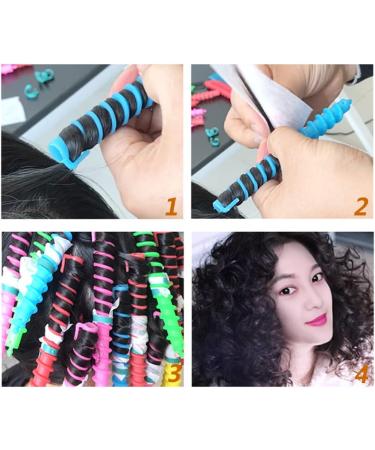 26 Pieces 6inch Spiral Hair Perm Rod Colorful Plastic Long/Medium Hair Barber Hairdressing Styling Curling Perm Rod No Heat Hair Curlers for Women Girls - Buy Online on GoSupps.com