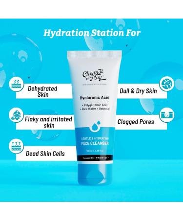 Gentle & Hydrating Face Cleanser | Vitamin E Rice Water & Oatmeal | Removes Oil & Dirt | All Skin Types | 100ml - Shop Internationally - Buy Online on GoSupps.com