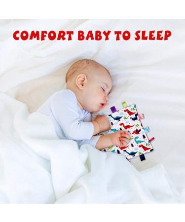 NUOBESTY Baby Security Tag Blanket - Dinosaur Pattern Taggy Blanket for Newborns - Buy Online on GoSupps.com
