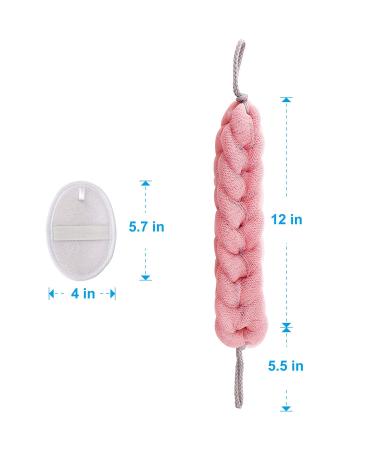 LSIWMSK 3 Pack Long Bath Loofahs | Exfoliating Back Scrubber & Body Shower Sponge Set - Buy Online on GoSupps.com