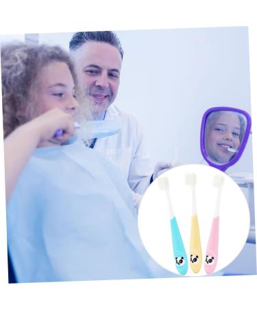 Frcolor Kids Toothbrush Set - 3-Pack Children's Toothbrush with Slipproof Design & Tongue Cleaner | Safe ABS Bristle & Teething Ring Toy - Buy Online on GoSupps.com