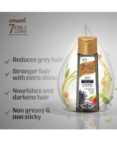 Emami 7 Oils in One Blends For Shiny Hair with Black Seed hair Oil 200ml - Buy Online on GoSupps.com