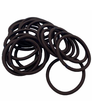 HAARallerliebst Thick Hair Ties (20 pcs) - Brown 4.5mm with White Storage Box | International Shipping - Buy Online on GoSupps.com