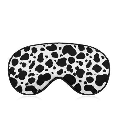 Black and White Cows Sleep Mask for Women Adjustable Sleeping Eye Shades Cover with Elastic Strap