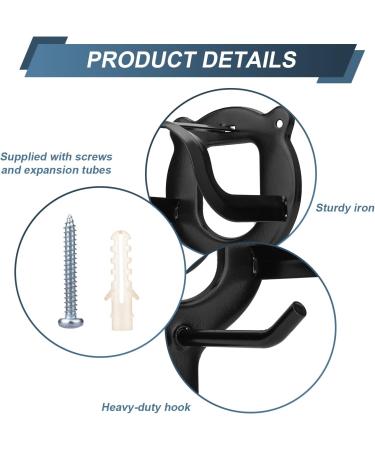 BoxoB Bridle Hooks - Set of 2 Metal Wall Brackets for Horse Saddles | Durable Black Pipe Design for Stable Barn & Saddle Room - Buy Online on GoSupps.com