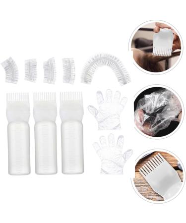 FOMIYES 1 Set Hair Dye Kit Hair Bleach Kit Hair Bleaching Kit Hair Coloring Kit Hair Oil Bottle Hair Oil Applicator Hair Dye Gloves Hair Salon Supplies Portable Shower Cap White Plastic 6.9x4.8cm White - Buy Online on GoSupps.com
