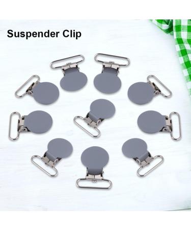 Ankroyu 10-Pack 25mm Pacifier Holder Clips | Durable Metal Trousers Carrier & Round Braces Clips (Gray) - International Shipping Available - Buy Online on GoSupps.com