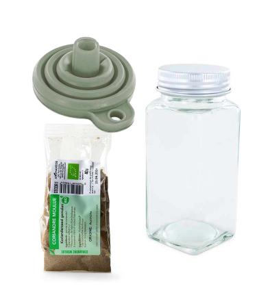 Spice Powder Bottle + Funnel + Ground Coriander 40g