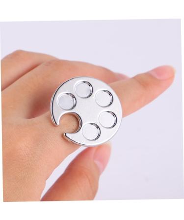  TOVINANNA 4 Piece Palette of Rings Palette Nail Polish Mixing Mini Ring Tray Red Mixing Tray for Nail Shop Rings Nail Colour Plate - Buy Online on GoSupps.com