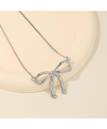 Shop Southjieling Hip Hop Adjustable Bowknot Collarbone Chain Necklace - Gold Elegance for Daily Style - Buy Online on GoSupps.com