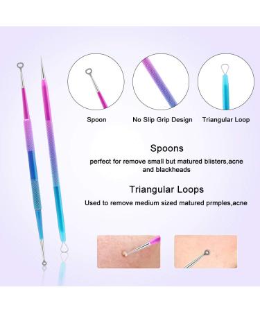 Professional Blackhead Remover Tool Kit - 10 Pcs Pimple Popper Set for Acne Treatment - Removes Pimples, Blackheads, Blemishes, and Zits - Ideal for Forehead and Nose (Colorful) - Buy Online on GoSupps.com