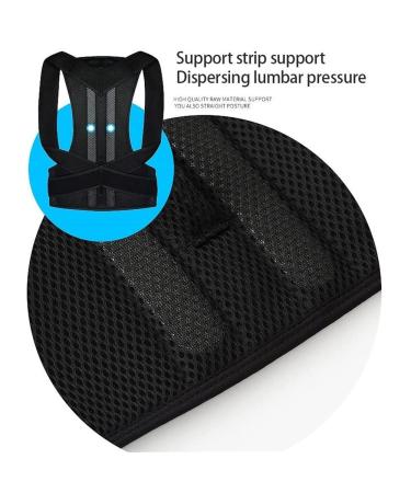 Buy S-5XL Plus Size Posture Corrector Back Brace - Full Back Support for Scoliosis & Hunchback - Adjustable Shoulder Straightener for Men Women & Teens - Small Black - Buy Online on GoSupps.com