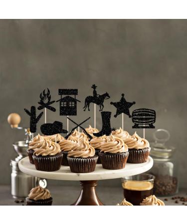 Sodasos 20 Pieces Black Glitter Cat Cupcake Toppers diverse patterns in Cat silhouette shape Theme Birthday Party Cake Decoration Baby Shower Kid 's Birthday Cake Decors (838) - Buy Online on GoSupps.com