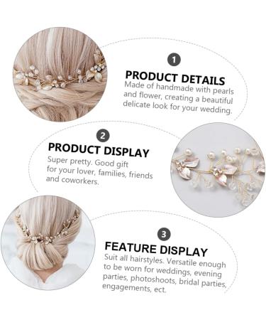 Ipetboom Bride Hair Braiding Hair Comb Hair Clip Hair Pin Tiara Pearl Hair Comb Vintage Wedding Comb Bridal Hair Combs Bridal Headdress Pearl Hair Accessories Bride Hairpin Manual - Buy Online on GoSupps.com