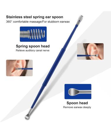 2Pcs Soft Silicone Double-End Ear Wax Removal Tool Set for Men and Women - Buy Online on GoSupps.com