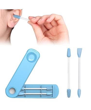 Cotton swabs silicone cotton swabs 2 pieces reusable cotton swabs cleaning sticks soft ears of the ears ear cleaning sticks for ear cleaning and make-up distance blue - Buy Online on GoSupps.com