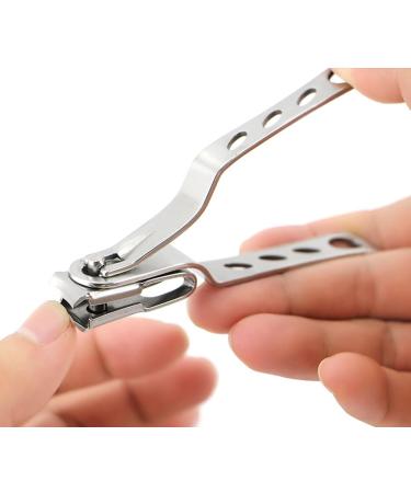 JYtop 2 Pieces Large Size Nail Clippers with 360 Degree Rotating Swivel Head - Long Handle Stainless Steel Fingernails and Toenails Cutter - Buy Online on GoSupps.com