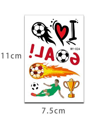 Soccer Match Temporary Tattoos - 60PCS Kids Face Stickers for Soccer Party Favors - Buy Online on GoSupps.com