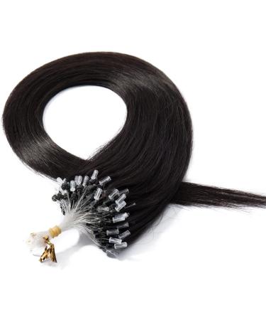 Rich Choices Micro Loop Human Hair Extensions 16 Inches Real Human Hair Extensions 100s 0.5g/Strand 50g Remy Straight Hair Durable Ring Beads #1B Natural Black 16 Inch #1B Natural Black - Buy Online on GoSupps.com