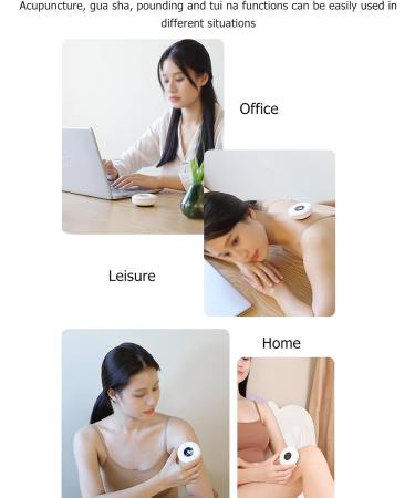 Vtoses Electrical Gua Sha Scraping Massage Device - USB Charging Multifunctional with Heat & Suction Power - Apricot Yellow - Home Use - Buy Online on GoSupps.com