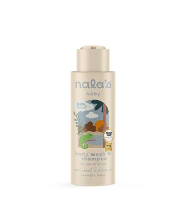 Nala's Baby Body Wash & Shampoo | Award-winning | 99% Natural | Dermatologically-tested and Paediatrician-approved | Tear-Free | Nourishing Oat and Shea Butter | Vegan | 200ml and 400ml | Nalas Baby 400.00 ml (Pack of 1)