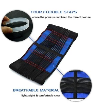 Extra Size S-6XL Double Train Lumbar Support - Breathable Posture Correction Tape for Back Pain Relief | Blue Spine Decompression - Buy Online on GoSupps.com