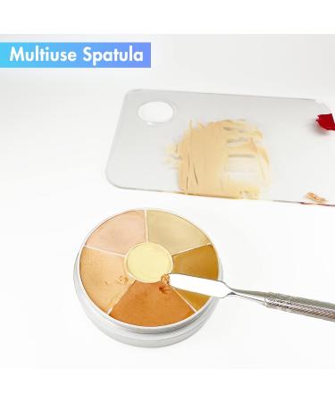 Stainless Steel Foundation Spatula & Makeup Mixing Palette Set - 4 Pack for Flawless Makeup Application & Color Mixing - Buy Online on GoSupps.com