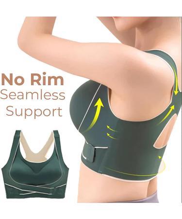 Wireless Front Cross Buckle Sports Bra | Shaping & Lifting | Black XL (60-70kg) - Buy Online on GoSupps.com