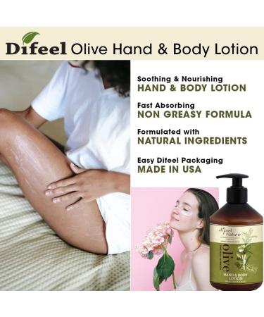 DiFeel Nature Olive Oil Hand and Body Lotion 16.9 oz (2-Pack) - Moisturizing and Nourishing - Buy Online on GoSupps.com
