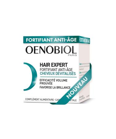 OENOBIOL HAIR EXPERT Anti-Aging Fortifier - New - Grape Marc and Ceramides - Proven effectiveness - Promotes shine - Fortifies and revitalizes - Food supplement 30 capsules - 1 month