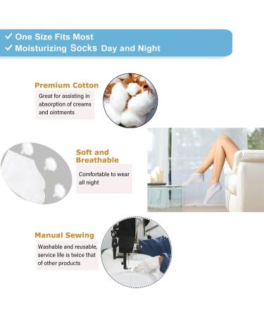 10 Pairs Moisturizing Socks for Dry Feet - Overnight Spa Socks for Men & Women | Cotton Moisture-Enhancing Socks - 20 Count Pack - Buy Online on GoSupps.com