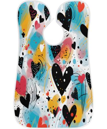 Black Heart Beard Bib Apron | Men's Beard Hair Catcher | Perfect Father's Day Anniversary & Christmas Gift for Dad | Includes 2 Suction Cups - Buy Online on GoSupps.com