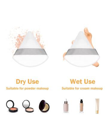 Buy 6 Pieces Powder Puff Face Triangle Makeup Puffs - Velour Soft Washable Cosmetic Foundation Puffs with Storage Box for Loose & Mineral Powder - Perfect Makeup Tool (White - Buy Online on GoSupps.com