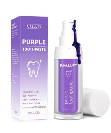 Purple Toothpaste Whitening for Teeth Colour Corrector Purple Tooth Stain Removal Purple Teeth Whitening Toothpaste Adults Teeth Whitening Booster