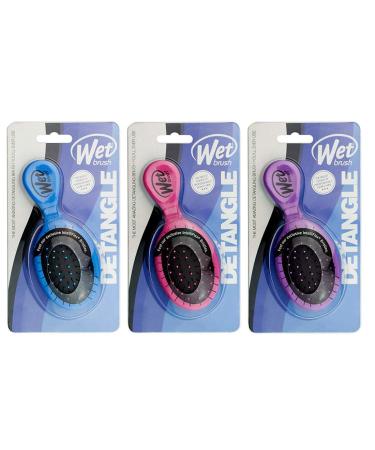 Wet Brush Multi Pack Squirt Detangler Hair Brushes - Pink Purple Blue 3-Pack - Buy Online on GoSupps.com