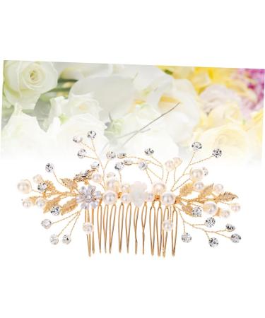 minkissy Tocados Para El Hair Jewelry for Women Handmade Hair Combs Golden Hair Comb Bridal Tiara Rhinestone Hair Comb Rhinestone Comb Bridal Headwear Flowers Headgear - Buy Online on GoSupps.com