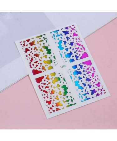 Women Easy To Use Hand-made Accessories Fashion Nail Stickers Self Adhesive Decoration Rainbow(5) Style5 - Buy Online on GoSupps.com