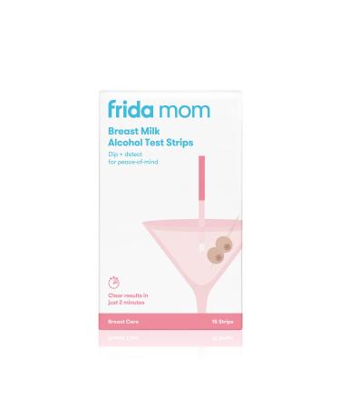 Frida Mom Alcohol Detection Test Strips for Breast Milk - at Home or On The go Peace of Mind in 2 Minutes - 15 ct