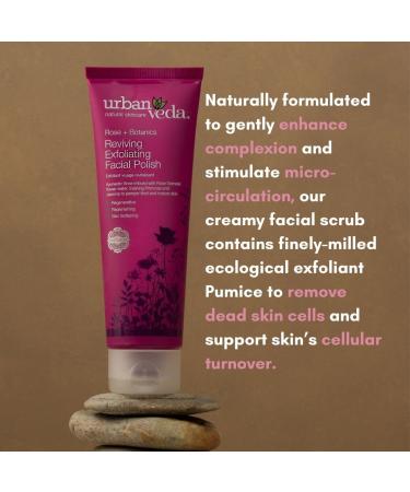 Urban Veda Reviving Exfoliating Facial Polish | Vegan & Cruelty-Free Face Scrub for Mature Skin | Hydrating & Plumping Rejuvenation | 4.2 Fl Oz - Buy Online on GoSupps.com