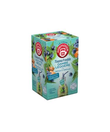 Pompadour Pompadour | Nettle and Blueberry Cold Infusion - 18 Filters (45g) | Caffeine-free cold water infusions for light legs