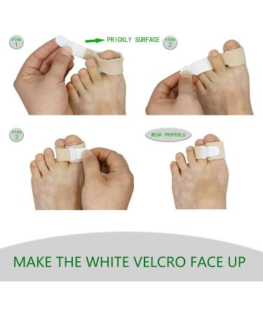 Niupiour Fabric Hammer Toe Wraps - 8 Pack Toe Bandages Protectors & Braces for Overlapping, Crooked, Curled, and Bent Toes - Toe Splints & Separators for Broken Toes - Buy Online on GoSupps.com
