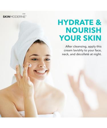 SKIN MODERNE++ Dinner Smoothie Night Cream - Hydrating & Moisturizing Vegan Formula with Hyaluronic Acid for Youthful Skin - 50ml - Buy Online on GoSupps.com