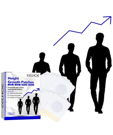 Height growth patches magnetic foot patch 16 pieces growth enhancer patches Height increate foot patch Height growth patches altitude growth plasters to promote high growth (b)