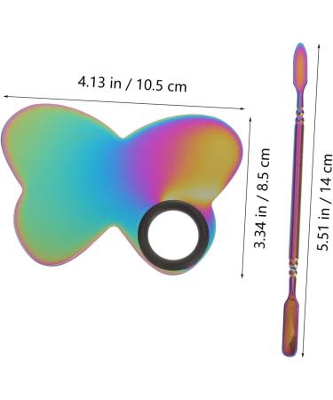Hemoton Makeup Palette Set | Versatile Nail Art Display Board & Artist Tool for Mixing | Stainless Steel Butterfly Design - Buy Online on GoSupps.com